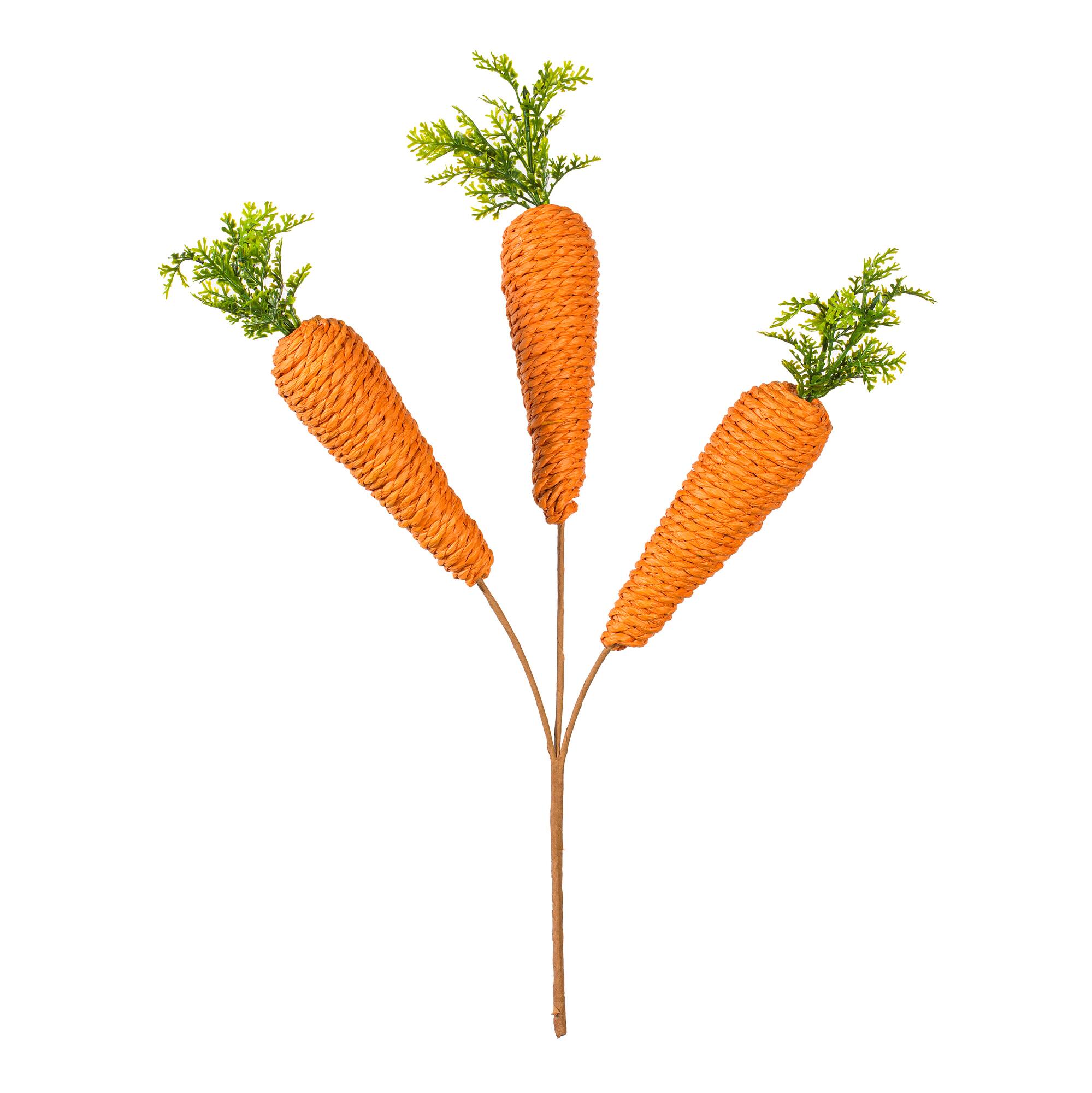 16" Orange Artificial Carrot Sprays, 2ct.